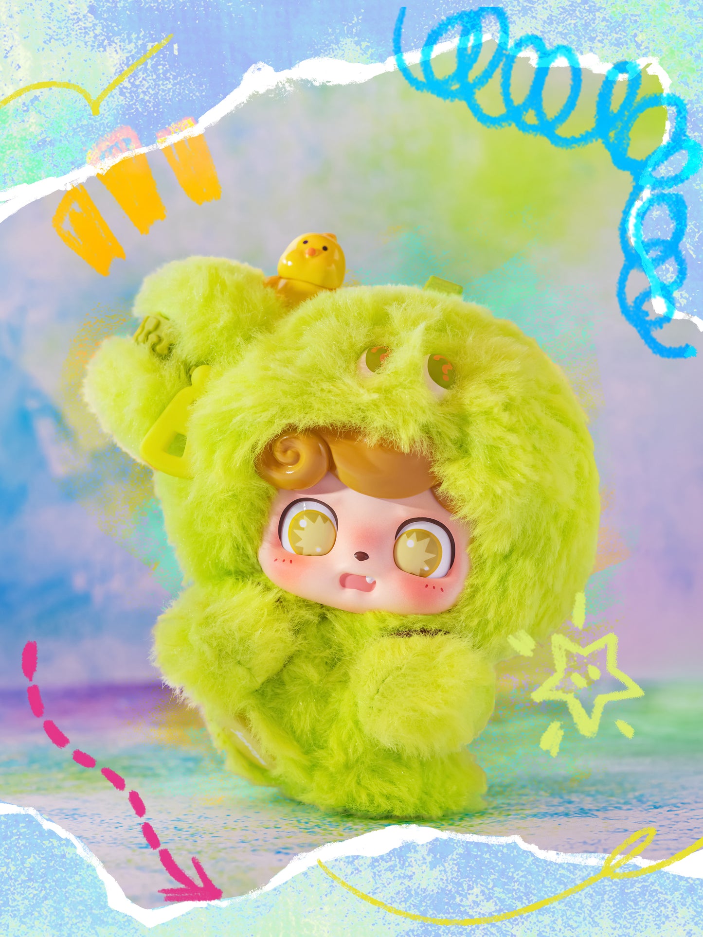 Q. KID - Emotional Hairy Monsters Series Plush Blind Box